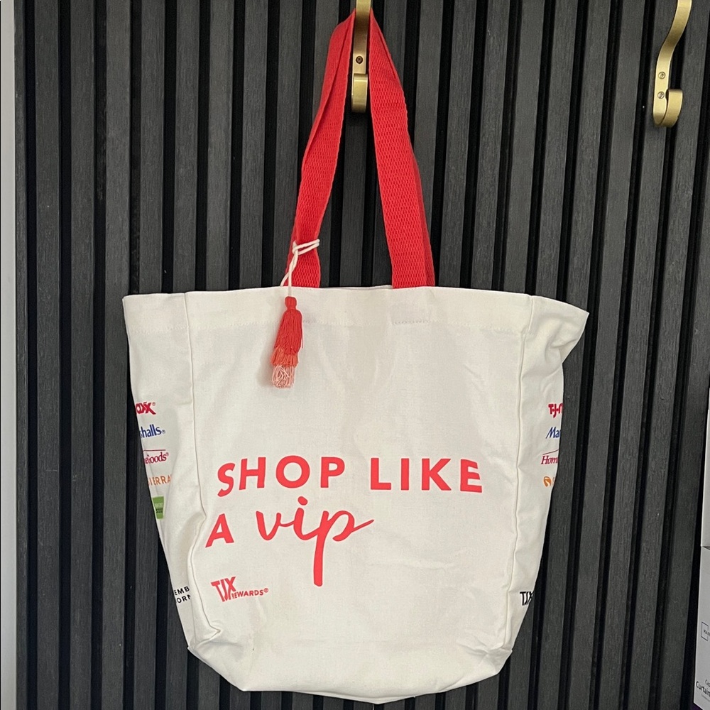 Large Canvas Tote Bag Shop Like A VIP NWOT - Picture 2 of 11